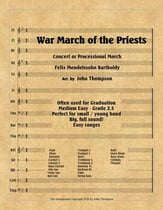 War March of the Priests Concert Band sheet music cover